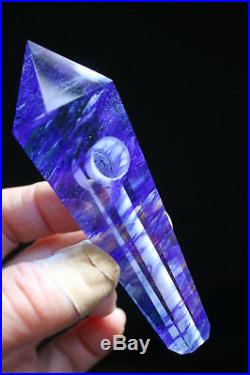 1000Pcs Blue Smelt Quartz Crystal Wand Smoking Pipes reiki healing