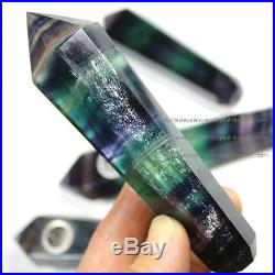 1000Pcs Natural Purple/Green Fluorite Crystal Wand Smoking Pipes reiki healing