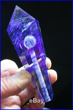 100Pcs Blue Smelt Quartz Crystal Wand Smoking Pipes reiki healing
