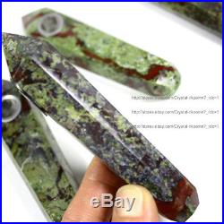 100Pcs Natural Dragon Bloodstone Gem Crystal Wand Smoking Pipes reiki healing