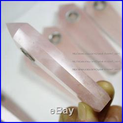 100Pcs Natural Rose Quartz Crystal Wand Smoking Pipes reiki healing
