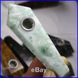 100Pcs Natural Snowflakes stone Crystal Wand Smoking Pipes reiki healing