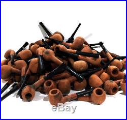 100 Pk Unfinished Straight Briar Tobacco Pipes