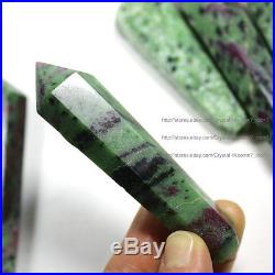 100cs Natural Red Ruby in Green Zoisite Gemstone Wand Smoking Pipes reiki heali