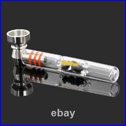 100pcs Diamond style Portable Glass Metal Bowl Tobacco Herb Smoking Hand Pipe