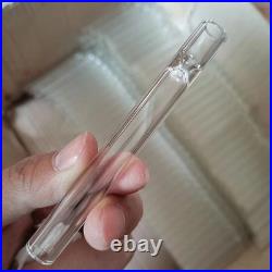 100pcs Thick Glass Cigarettes Tobacco Smoking Pipe Reusable Herb Tube Pipe 100MM