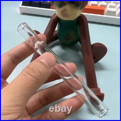 100pcs Thick Glass Cigarettes Tobacco Smoking Pipe Reusable Herb Tube Pipe 100MM