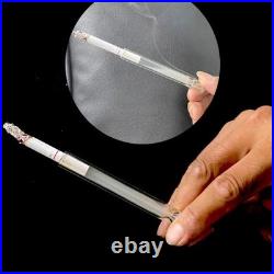 100pcs Thick Glass Cigarettes Tobacco Smoking Pipe Reusable Herb Tube Pipe 100MM