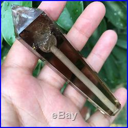 10PCS Natural Smoky quartz smoking Pipe withCarb Hole Crystal point Wand H119-1