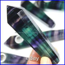 10Pcs Natural Purple/Green Fluorite Crystal Wand Smoking Pipes reiki healing