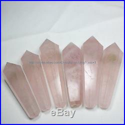 10Pcs Natural Rose Quartz Crystal Wand Smoking Pipes reiki healing