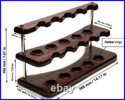 10 Pipe Stand 2 Tier Pipe Holder Rack designed for ten Tobacco Smoking Bowls KAF