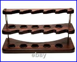10 Pipe Stand 2 Tier Pipe Holder Rack designed for ten Tobacco Smoking Bowls KAF