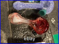 10 pack of Handmade American borosilicate (Pyrex) tobacco pipes. All 10 pipes