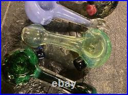 10 pack of Handmade American borosilicate (Pyrex) tobacco pipes. All 10 pipes