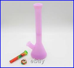 10pc Silicone Water Bong New Colorful Smoking Pipes Silicone Hookahs Glass Bowl