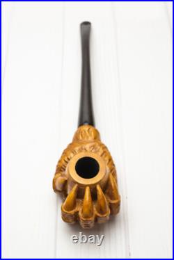 11.8 inch CHURCHWARDEN zombie handcarved wooden handmade tobacco smoking pipe