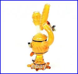 11 Honey Bee Water Pipe Collectible Tobacco Glass Smoking Herb Bowl Hand P