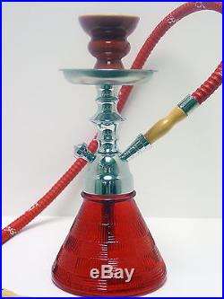 11 RED Modern Petite Hookah Smoking Pipe Nargila Mya Style 1 Hose 005