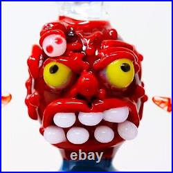 12.5 High Quality Red Monster Ugly Teeth Glass Bong Pipe Tobacco Smoking Pipes