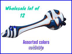 12x Premium Designer TOBACCO Smoking Hand Pipes/Glass Pipes Bundle Wholesale