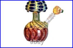 13 Inch CAP MUSHROOM COLLECTIBLE TOBACCO GLASS PIPE SMOKING HERB BOWL Hookah
