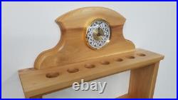 14 place Tobacco Pipe Wall Rack with clock