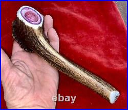 #1509 Real Elk Antler smoking pipe! Free shipping