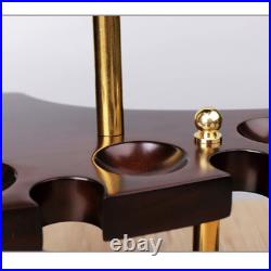 15-Position Black Walnut Wooden Tobacco Stand Desktop Smoking Pipe Display Rack