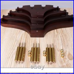 15-Position Black Walnut Wooden Tobacco Stand Desktop Smoking Pipe Display Rack