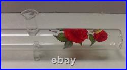 16.5'' Odyssey Glass Clear Straight Round Tobacco Hand Pipe 1.5m 1989