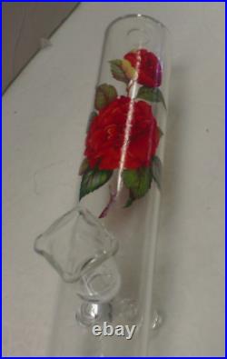 16.5'' Odyssey Glass Clear Straight Round Tobacco Hand Pipe 1.5m 1989