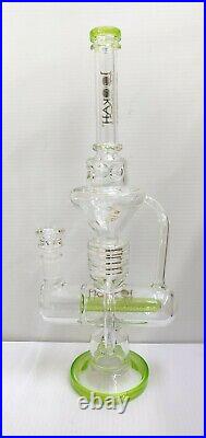 16 Inch LOOKAH Glass Bong with Inline Perc Waterpipe Bubbler tobacco pipe