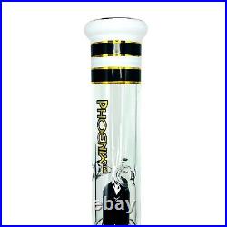 18 Phoenix Mega RIP Percolator Black Glass Bong Pipe Smoking Water Pipes 14mm