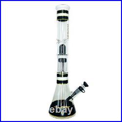 18 Phoenix Mega RIP Percolator Black Glass Bong Pipe Smoking Water Pipes 14mm