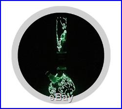18 Water Pipe Bong Bubbler Hookah Tobacco Pipe UV Glow In The Dark Edition
