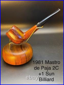 1981 Mastro De Paja 2C + 1 Sun Billiard Tobacco Pipe-Professionally Restored