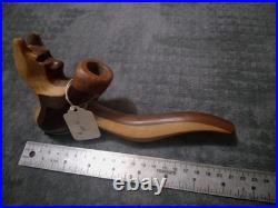 1 Of A Kind, Extremely Rare, Vintage Custom Hand Craved Wooden Tobacco Pipe