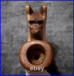 1 Of A Kind, Extremely Rare, Vintage Custom Hand Craved Wooden Tobacco Pipe