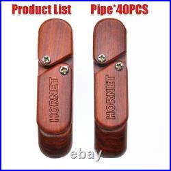 20/30/40 PCS Wooden Rotary Pipe Large Quantity with Tobacco Storage Space