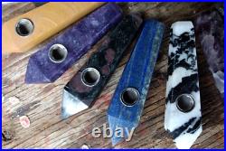 20 MIXED LOT Gemstone Pipes Quartz Handmade Smoking Crystal Pipe Bowl Gift (A2)