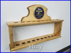 20 place Tobacco Pipe Rack with Nightcap tin Clock