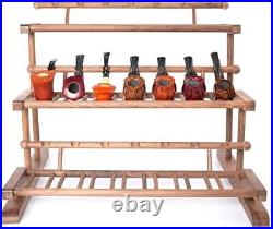 21 Pipes Tobacco Display Rack Tobacco Wooden Smoking Pipe Shelf Stand