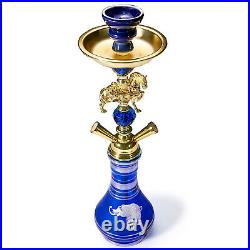 22'' Arabic Shisha Glass Hookah Bong Smoking Water Pipe SET 2 Hose Nargila Bar