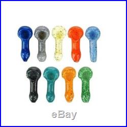 2.5 INCH Assorted FRIT TOBACCO Smoking Pipe Herb Bowl Glass Hand Pipes (GP-3)