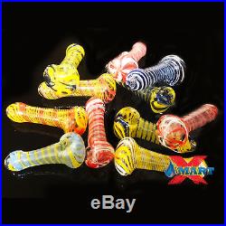2.5 INCH Assorted SWIRL TOBACCO Smoking Pipe Herb Bowl Glass Hand Pipes (GP-4)