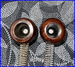 2 NOS Vintage Viking Twin Tube Import Briar Wood Tobacco Pipes Unsmoked Beauties