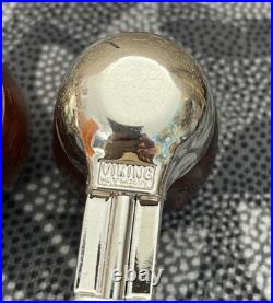 2 NOS Vintage Viking Twin Tube Import Briar Wood Tobacco Pipes Unsmoked Beauties