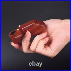 2 Pcs Rotary Cover Wooden Smoking Pipe Tobacco Storage Box Portable Wood Pipe W