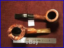 2 Qty Rare Vintage Handcrafted Briar Wood Tobacco Pipes by Donald E Mock (DM10)